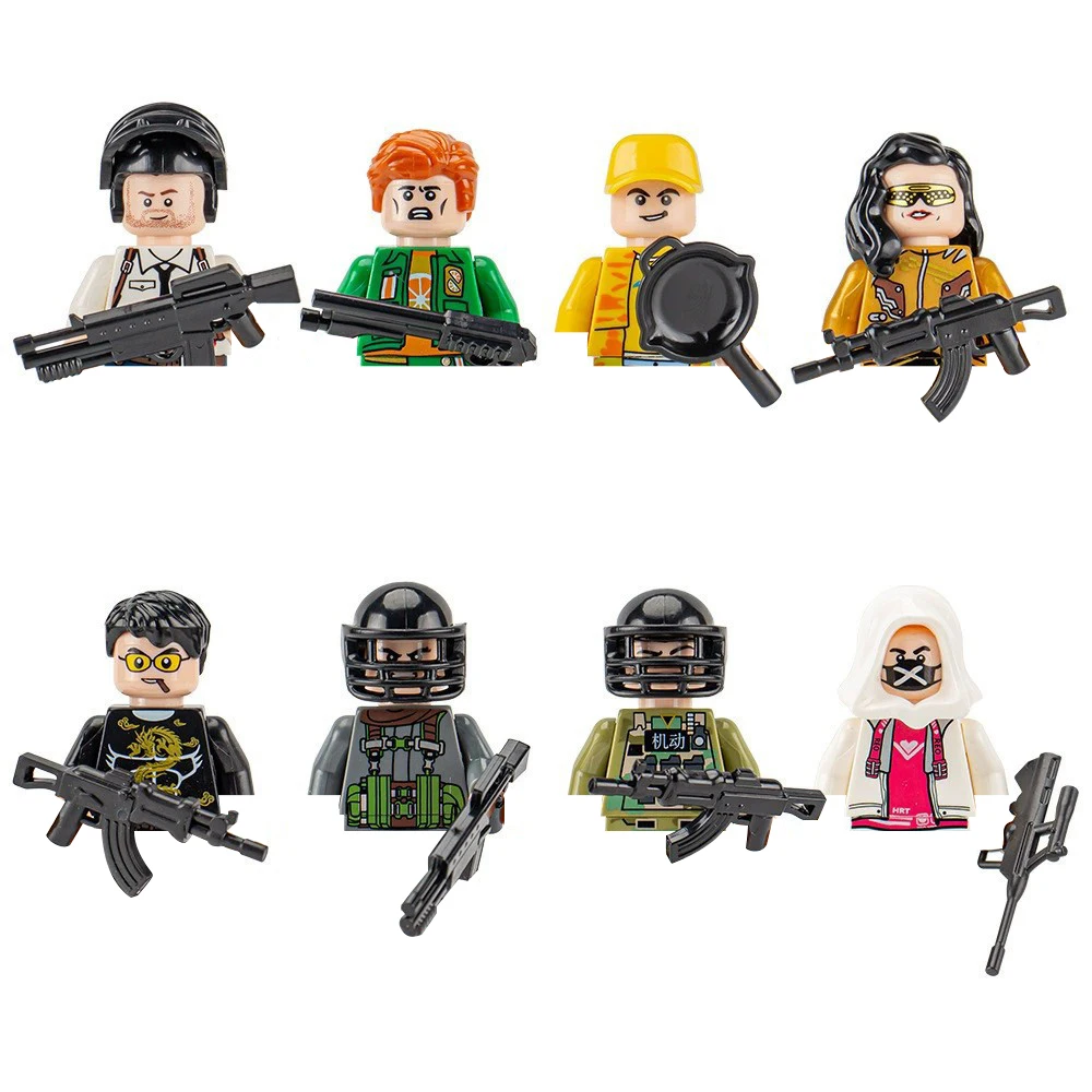 City Swat Ghost Commando Figures Special Forces Building Blocks Modern Army Soldier Police Military Weapon Bricks Toys For Kids