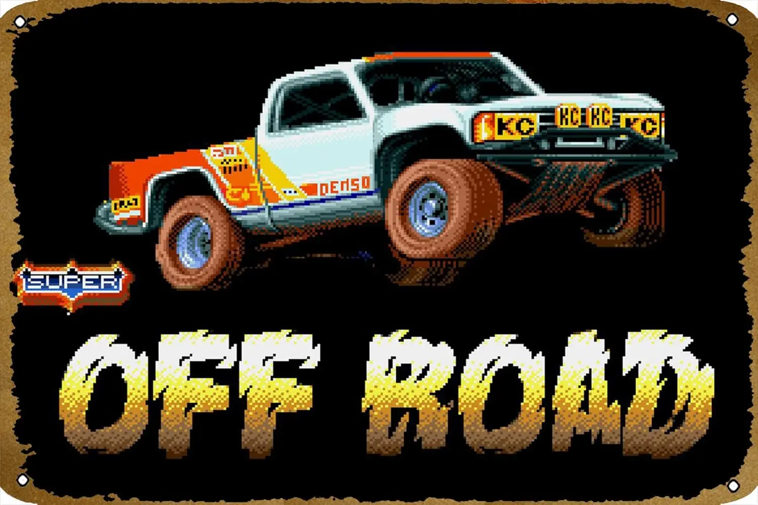 Super Off Road Poster Vintage Game Tin Sign Retro Metal Tin Sign 8x12 Inches 1pc sign sign