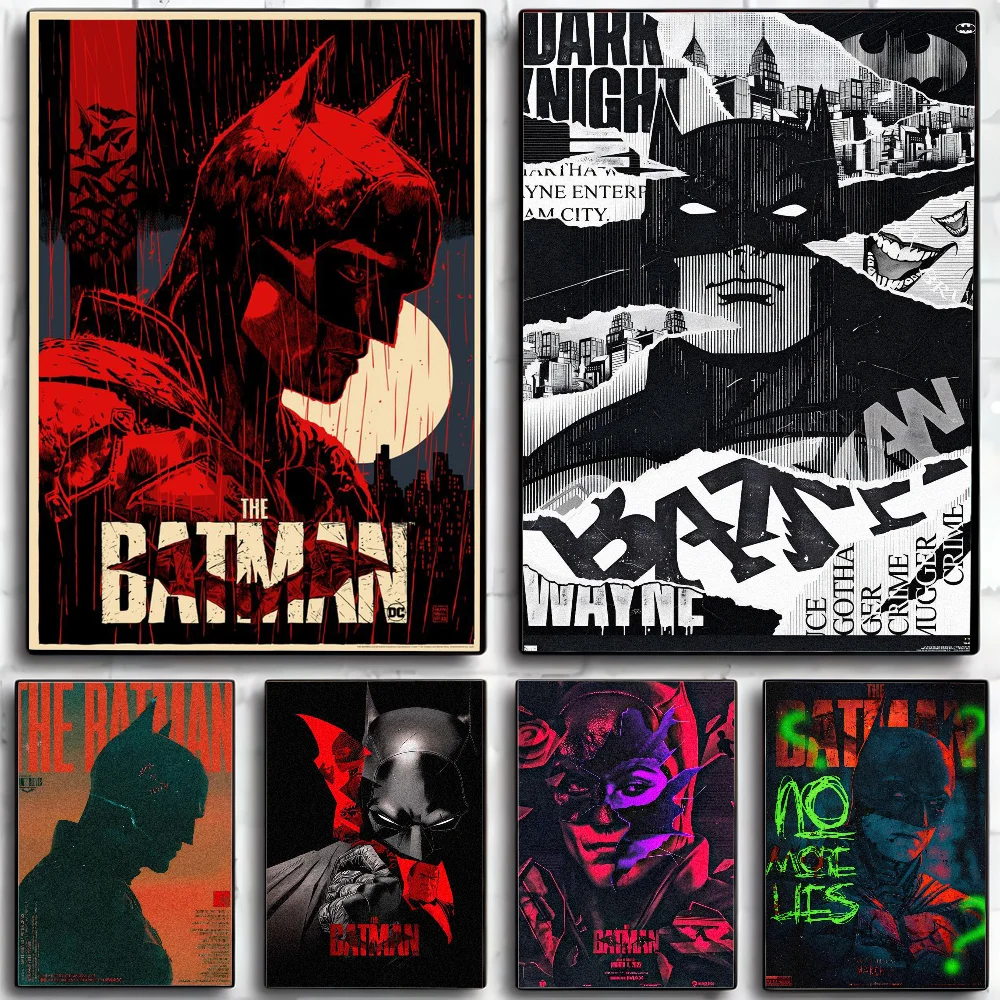 Superhero B-Batman-Man Crime Movies Poster Wall Art Home Decor Room Decor Digital Painting Living Room Restaurant Kitchen Art