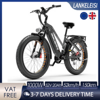 LANKELEISI DM530PLUS Electric Bike 1000W Brushless Motor 52V20A Lithium Battery Electric Bicycle 26 Inch All Terrain Tire E-Bike