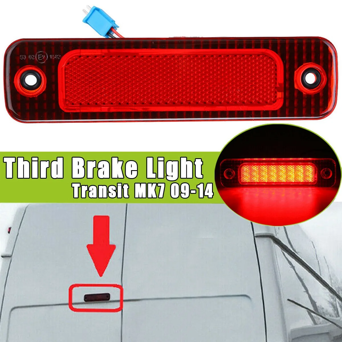 High Mount 3Rd Brake Light Car LED Third Rear Stop Tail Lamp for Ford Transit MK7 2009-2014 5128002/7C16