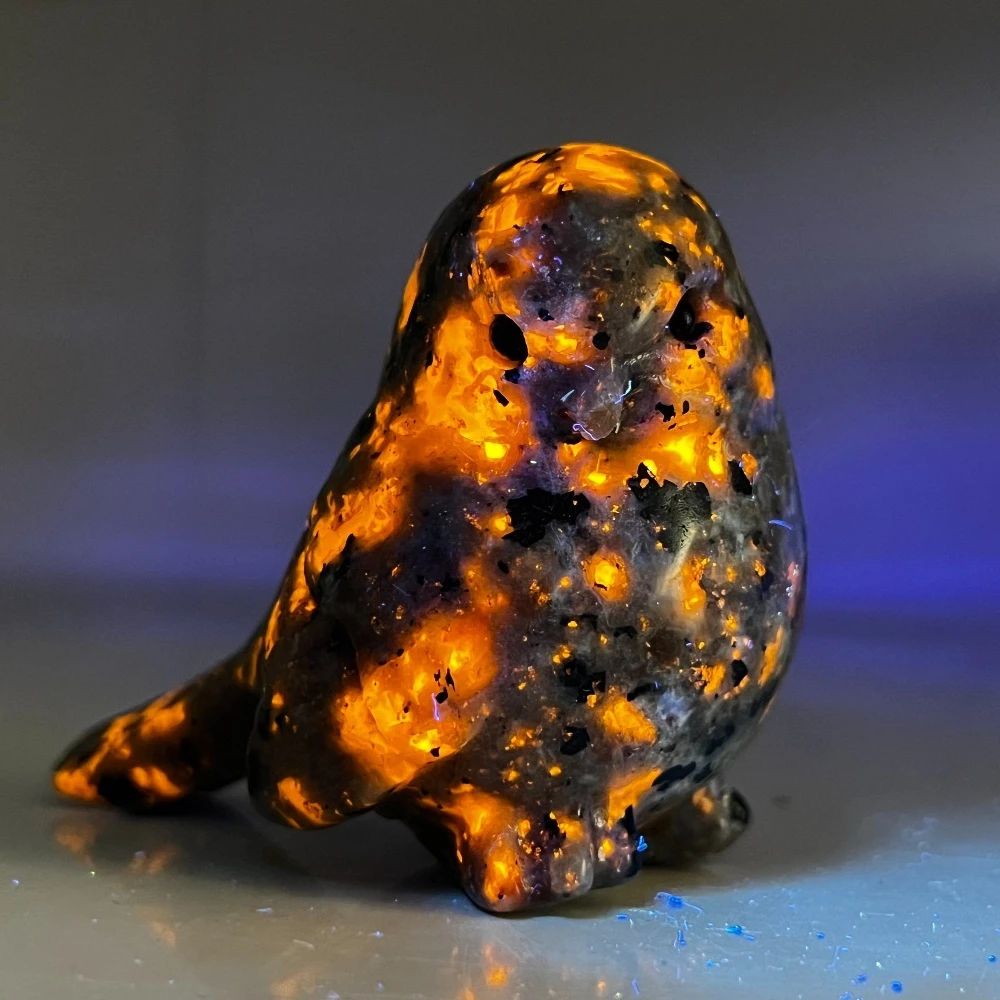 Natural Flame Stone Bird Figurine Hand Carved Animal Sculpture Home Desktop Decor Holiday Gift Polished Animal Ornament