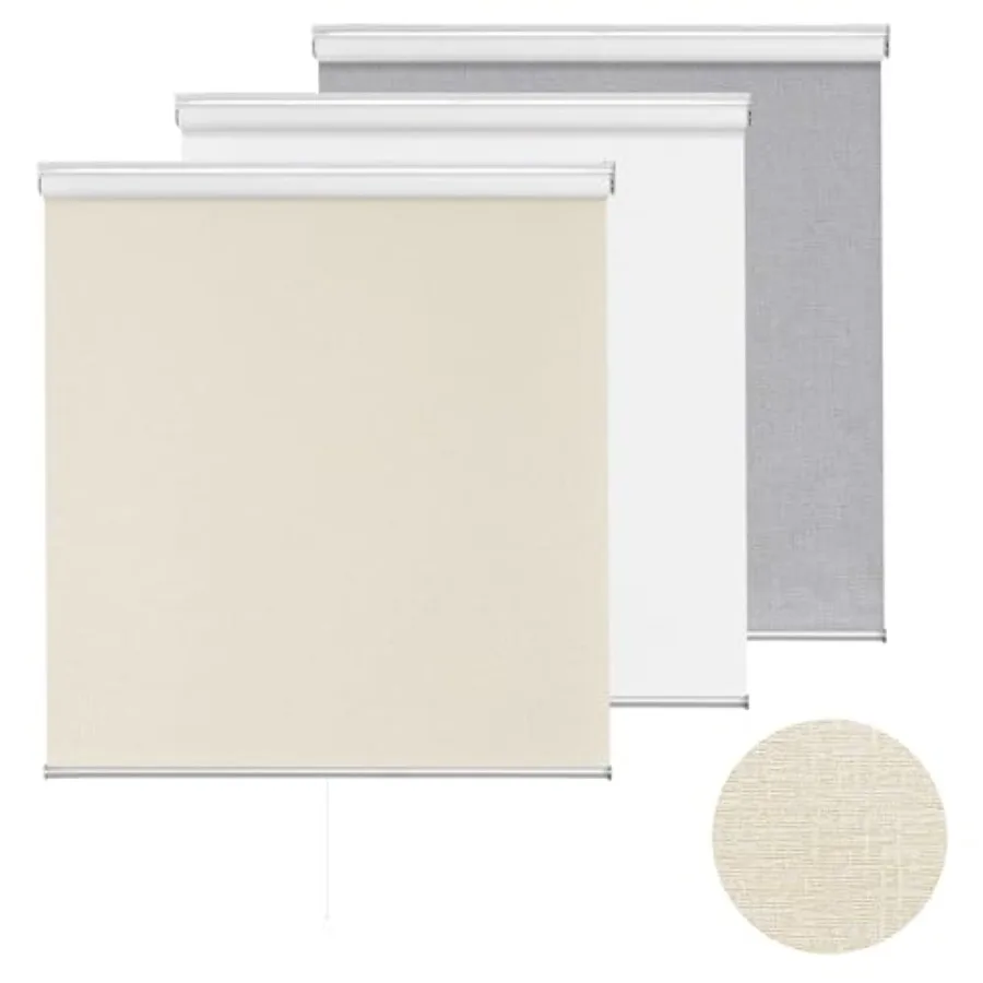 

Беспроводные рулонные шторы с полосатой жаккардовой тканью, 100% затемнение, термоизоляция, защита от УФ-излучения, для французских окон