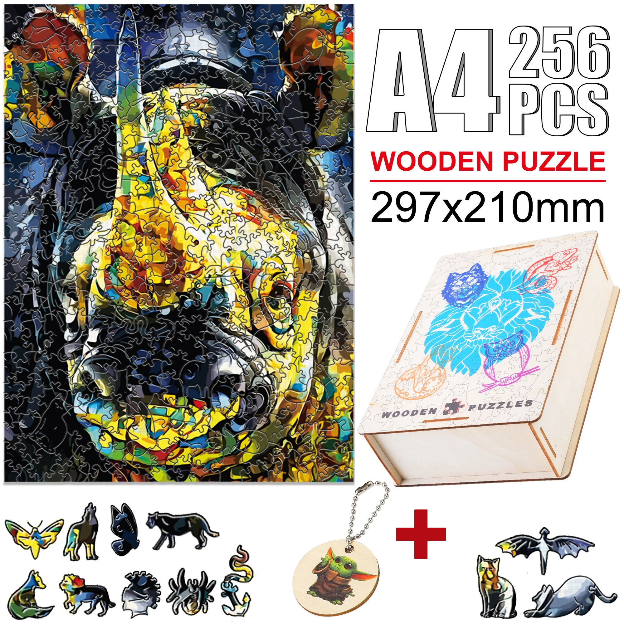 

Exquisite Wooden Animal Jigsaw Puzzles For Adults Kids Colorful Rhinoceros Intellectual Toy Wooden Toy Gift Of Good Quality