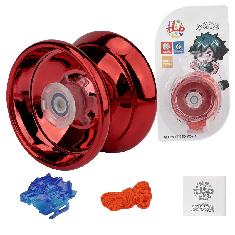 4 Colors Magic Yoyo Responsive High-speed Aluminum Alloy Yo-yo CNC Lathe with Spinning String for Boys Girls Children Kids Toys