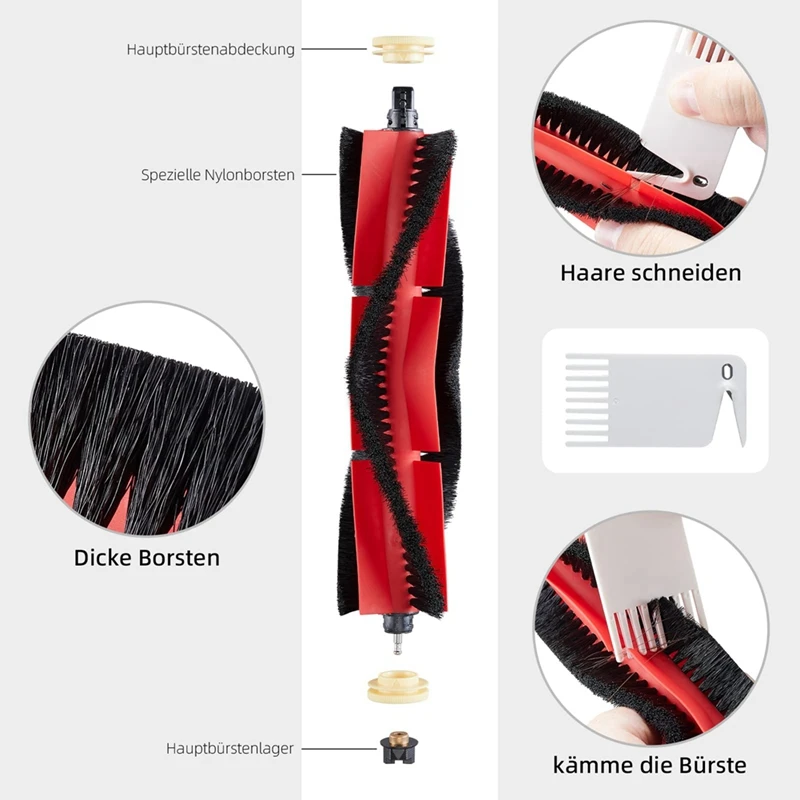 Roborock-掃除機の交換用アクセサリ,ローラーブラシ,s5,s6,s5max,1セット