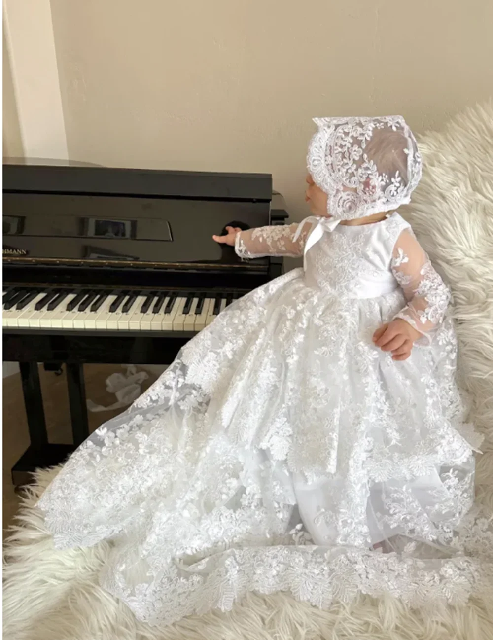 

Fairy Baby Girl Christening Dress For Baptism Wedding Kids Girl Party Wear Dresses Infant Princess 1 Year Birthday Dress