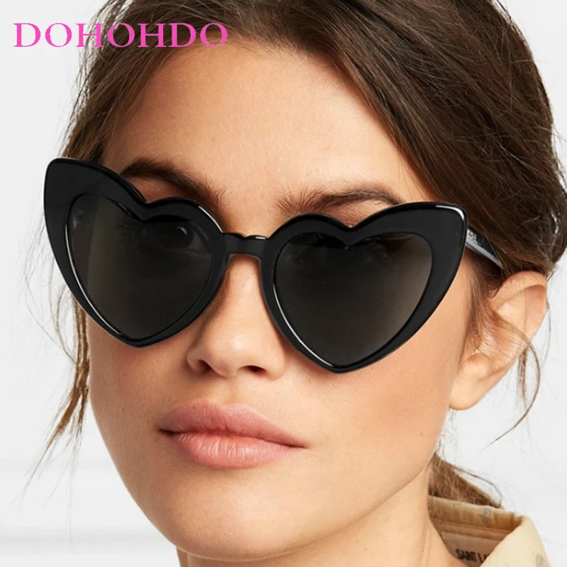 

Trendy Luxury Design Cute Heart-shaped Women Sunglasses Vintage Big Frame Men Sunglass Travel Party Eyewear Female UV400 Lentes