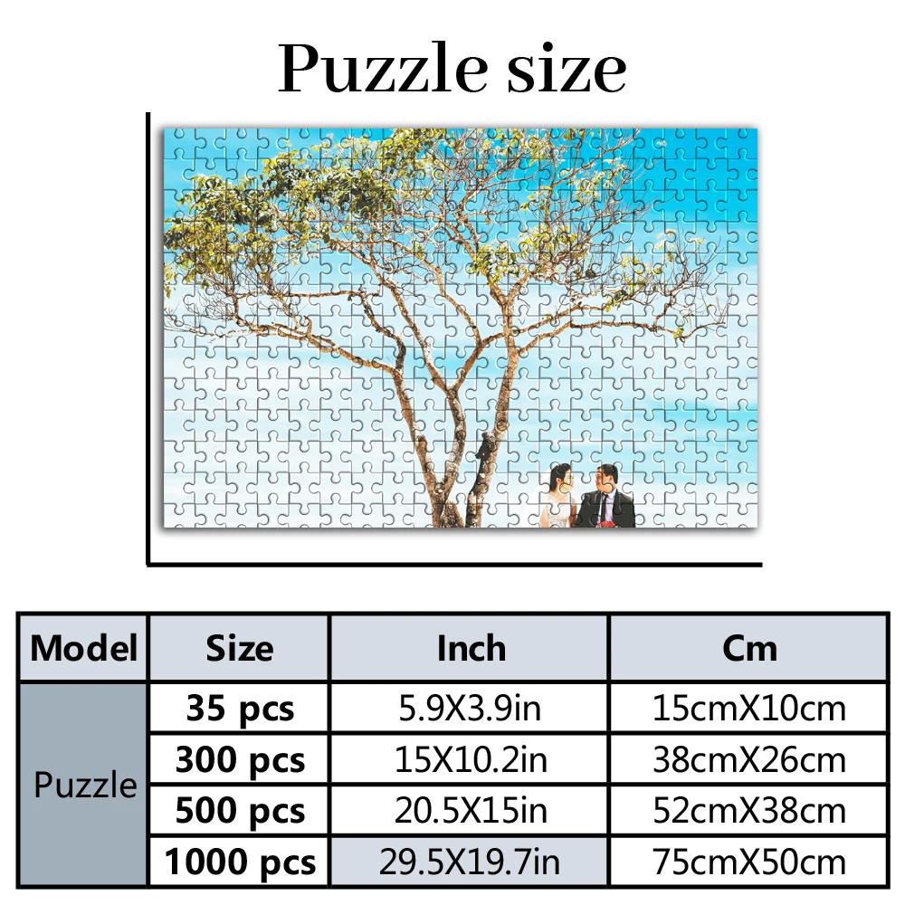 35/300/500pcs  TREE couple Custom Poster Custom DIY Personalised Photo Puzzles Customizable Picture For Children Toy boyfrien