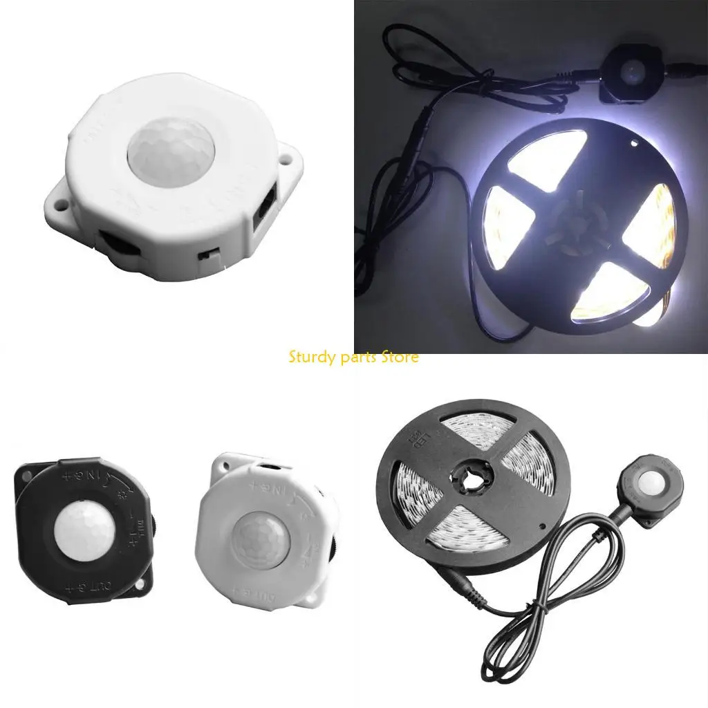 

97QC LED PIR Инфракрасный переключатель с активацией движения DC5-24V 6A Светодиодные ленты Автоматический переключатель с