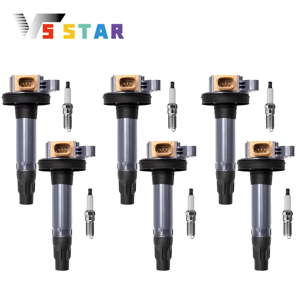 

2505-484814 BL3Z-12029-C 673-6300 6pcs Ignition Coil Spark Plug Pack For 2015-2017 Ford Transit-150 250 350 350 HD 3.5L EL-1071