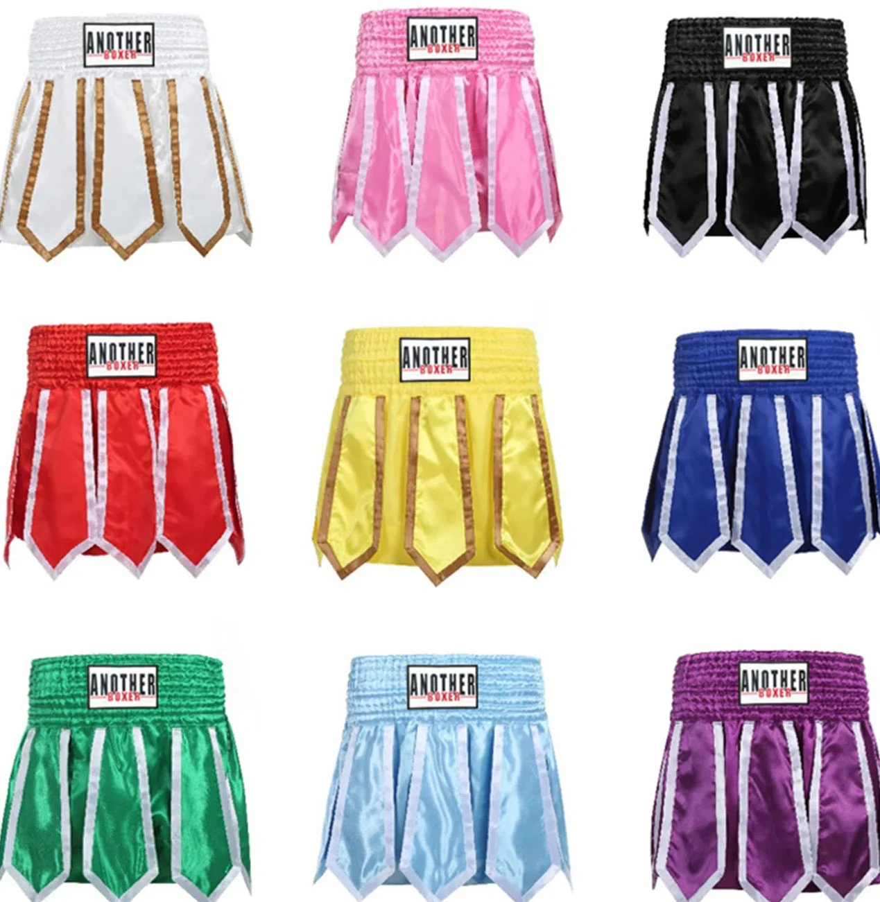 Streamer Style Boxing Training Trunks Free Fighting Sanda Half Pants Muay Thai Shorts For Men Women And Kids Arena Competition