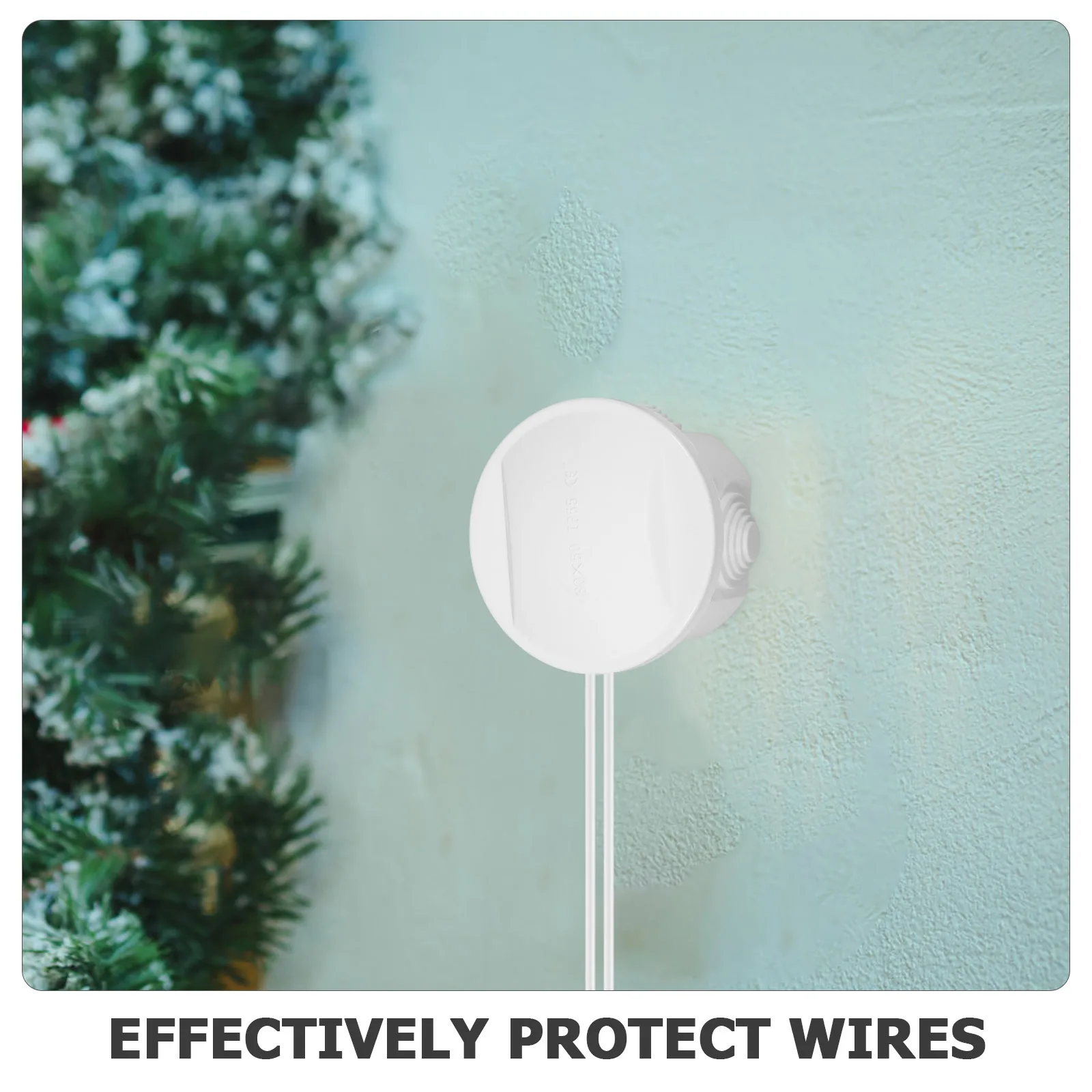 

2Pcs Waterproof Junction Box Outdoor Electrical ABS Cover Easy Install Weatherproof Connection Box Outdoor Plug Protect Cover