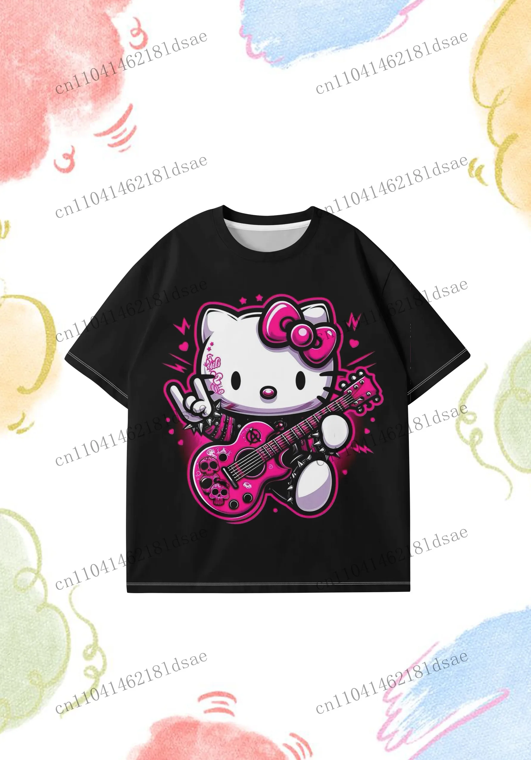

ГОРЯЧАЯ НОВАЯ футболка с 3D принтом HelloKitty для покупок, спорта на открытом воздухе, дома, из полиэфирного волокна для мужчин, женщин, взрослых и детей, косплей