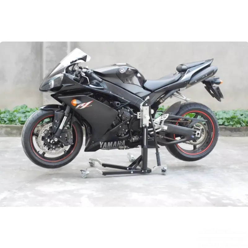 Motorcycle lifting frame, maintenance tools, repair tires support the frame, movable