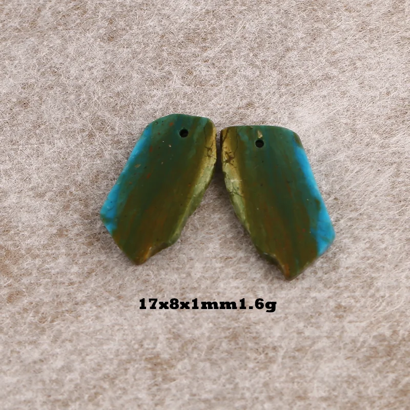 B&F Handmade Nugget Blue Opal Pendants Beads, Genuine Natural stones beads, Unique Stones for jewelry & DIY Earring Beads