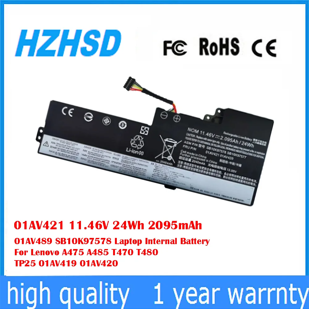 

01AV421 11.46V 24Wh 2095mAh 01AV489 SB10K97578 Laptop Internal Battery For Lenovo A475 A485 T470 T480 TP25 01AV419 01AV420