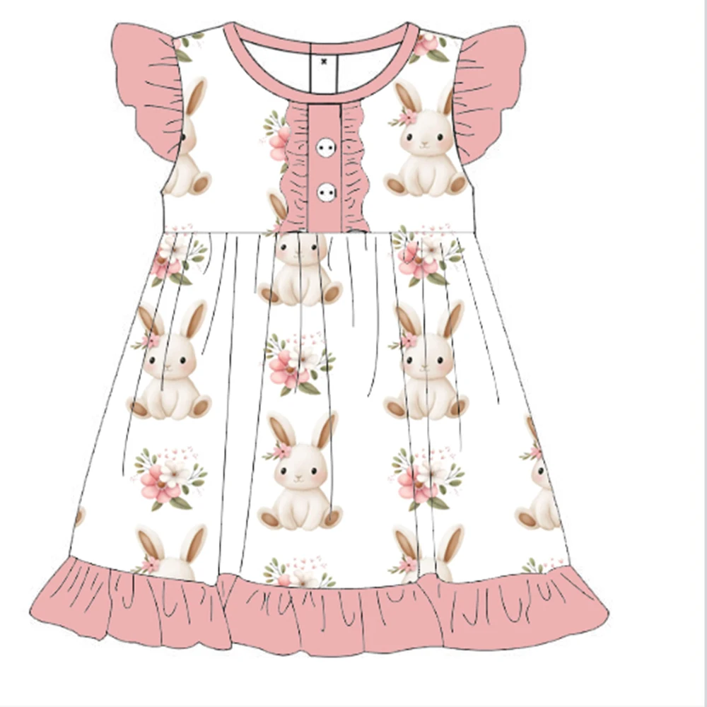جديد عيد الفصح الساخن بيع الفتيات اللباس جودة عالية بالجملة من المنتجات الجديدة ملابس الأطفال لفصل الصيف
