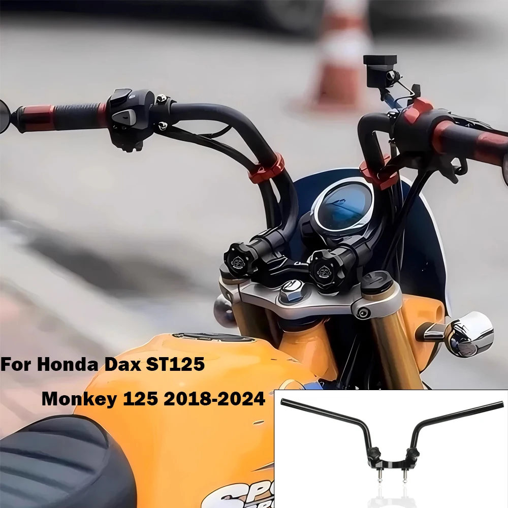 Hand Adjustable Foldable Handle Bar Black For Honda Dax ST125 Monkey 125 2018-2024