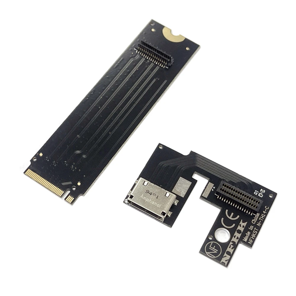 PCI-E 3.0 M.2 M-key to Oculink SFF-8612 SFF-8611 Host Adapter for ThinkBook 14+ External Graphics Card & SSD