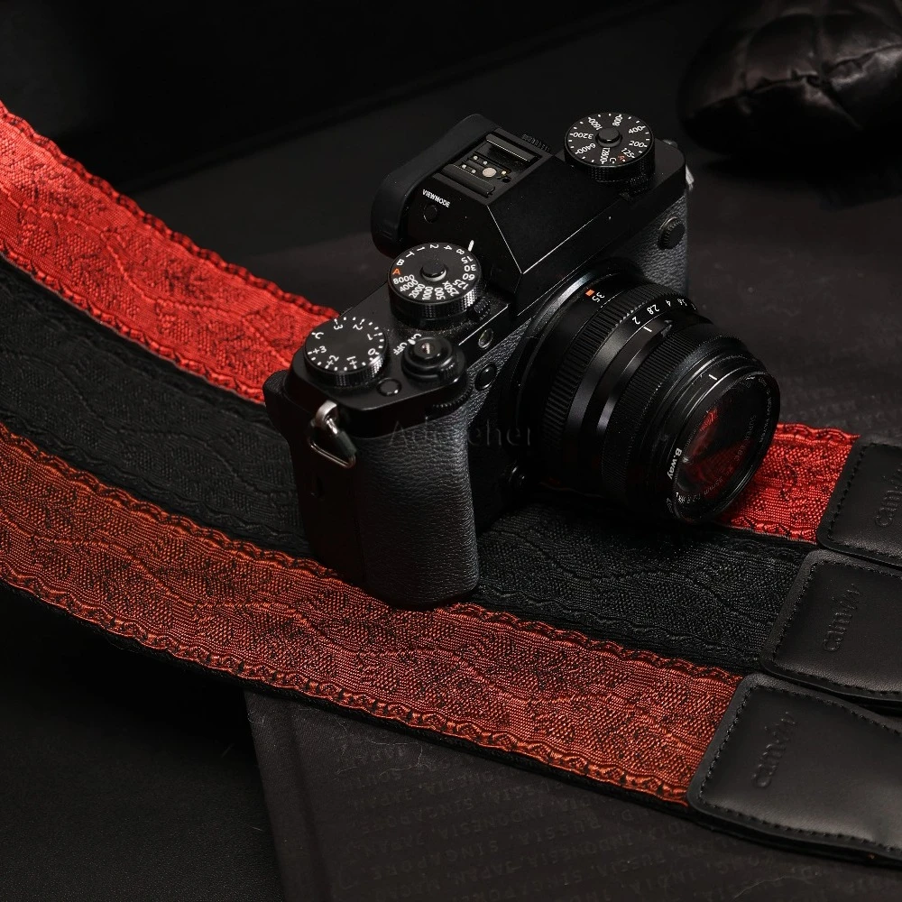 Embroidery Series Adjustable Cross Body Camera Strap Micro Single Camera Neck Strap Accessories DSLR Lanyard Shoulder Strap
