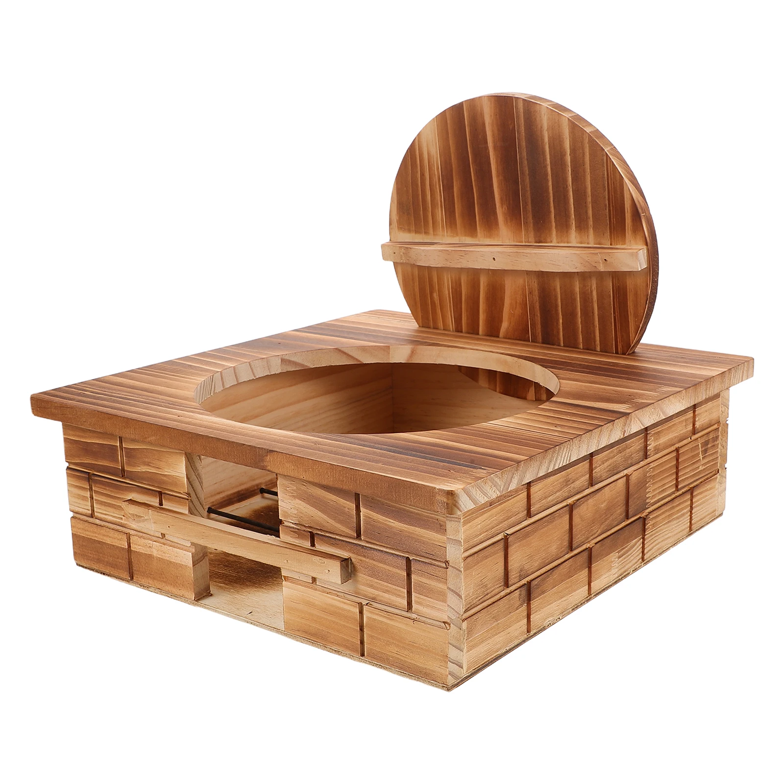 Prateleira de exibição retrô para restaurante, fogão para pratos, café, pequeno suporte para wok, cozinha