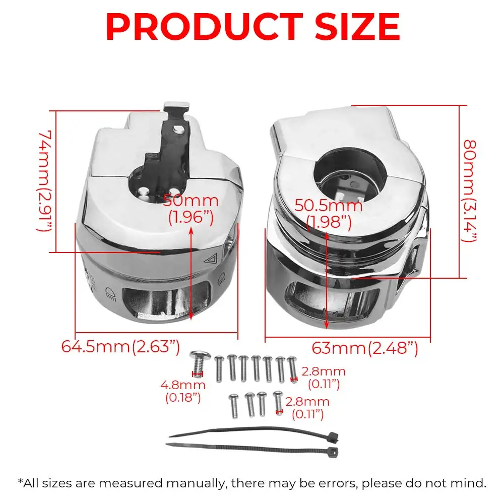 Motorcycle Chrome Handlebar Control Switch Housings Cover Kit For Suzuki GSX1300R Hayabusa GSXR 600 750 GSX-R 1000 2007-2012