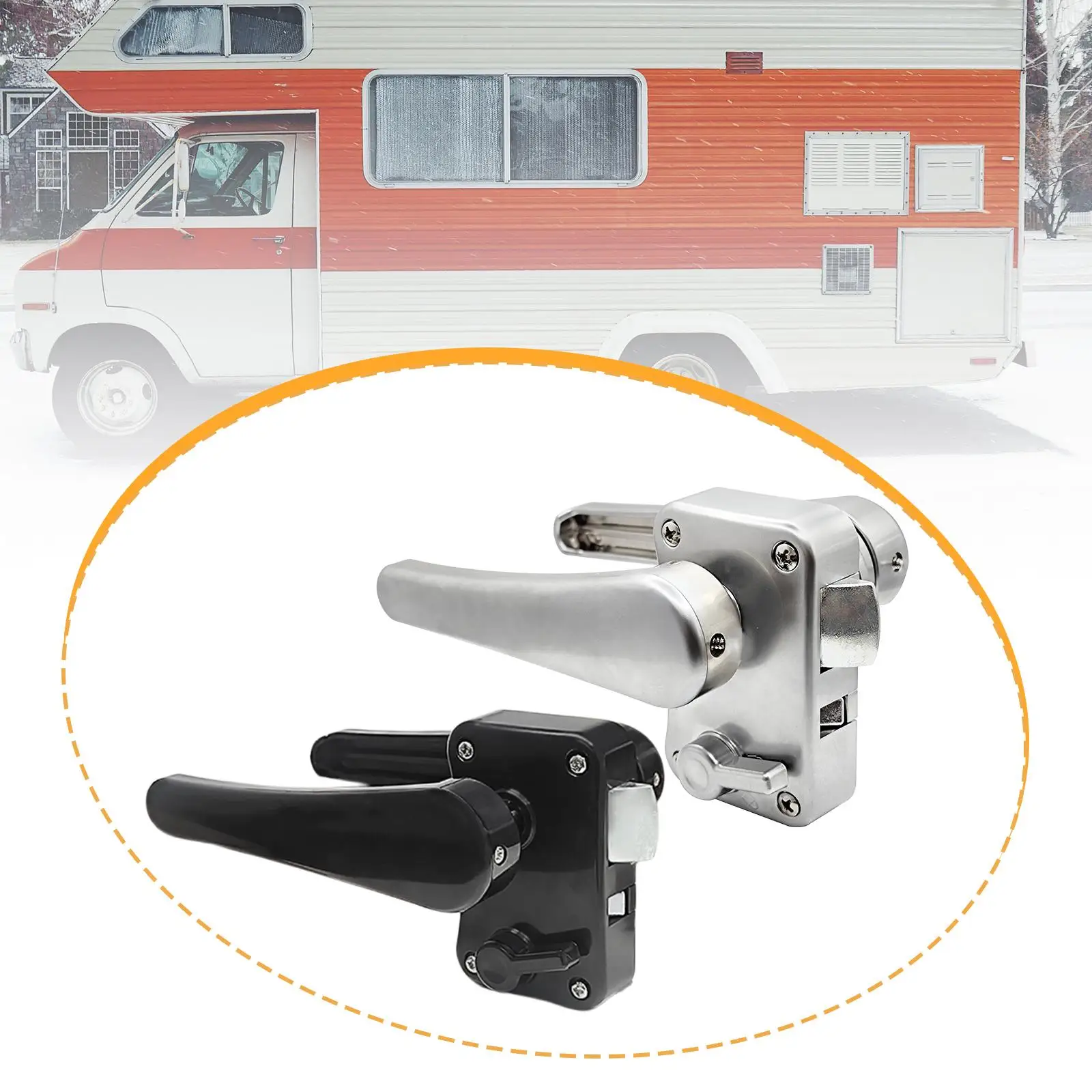 

Замок для двери унитаза на колесах, входная ручка с защелкой для лодки, универсальный металлический простой в установке