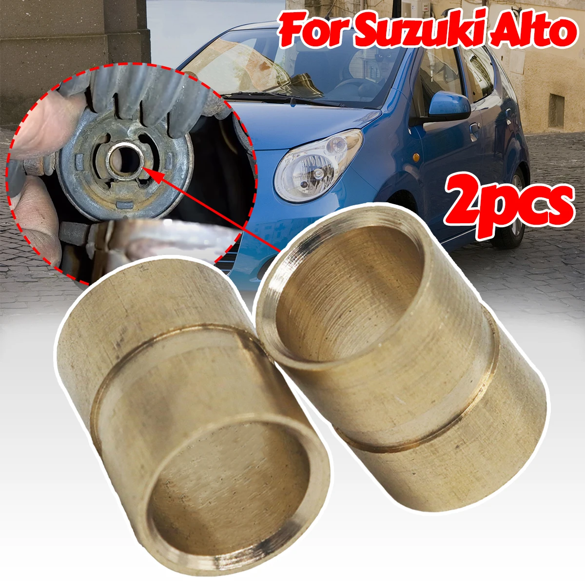 

2PC Brass Shifter Bushing for Suzuki Alto K10 800 Shift Selector Lever Linkage Connector Bearing Inner Bush Copper Base Sleeve