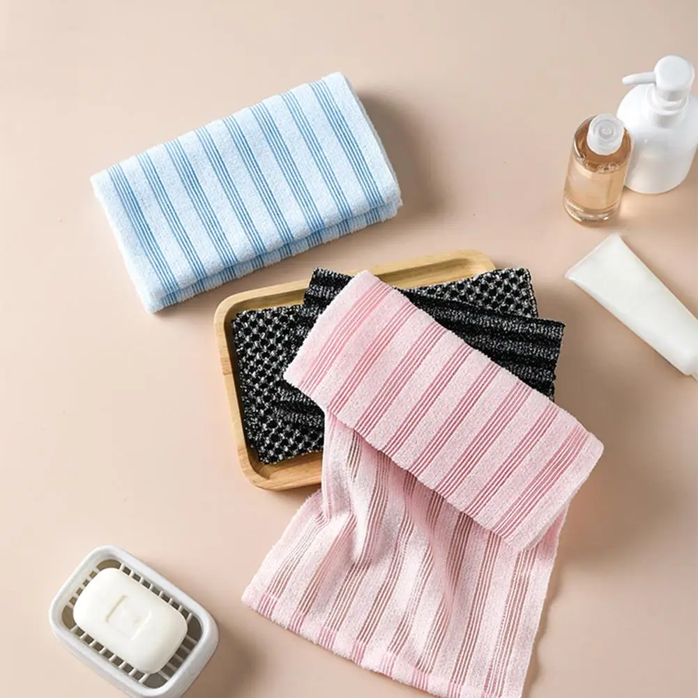 1pc Exfoliating Washcloth Back Scrubber for Shower Men Women Silver-ion Multi-Function Foam Bath Towel Long Exfoliating Tow R0G4
