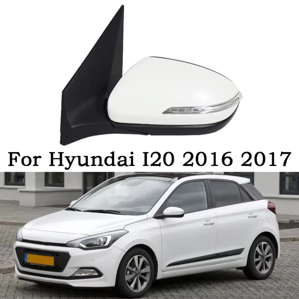 Car Auto Electric Folding Turn Signal Heating Lens Adjustment Mirror Assy For Hyundai I20 2016 2017 Car Rearview Mirror Assembly