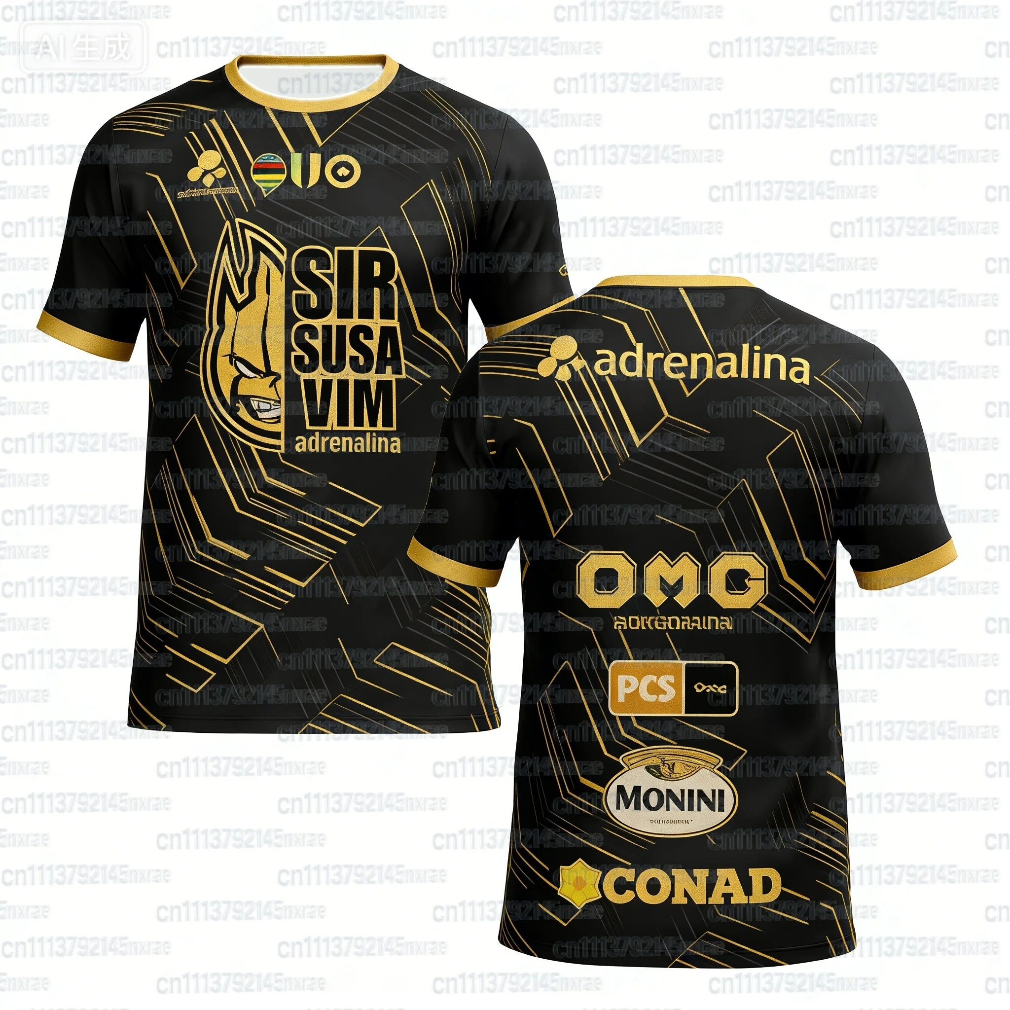 Sommer Fan-Style Perugia Volleyball Trikot Sport-T-Shirt Atmungsaktiv Schnelltrocknend 3D-Druck T-Shirt Familien-Oberteil Kurzarm – Detail 8
