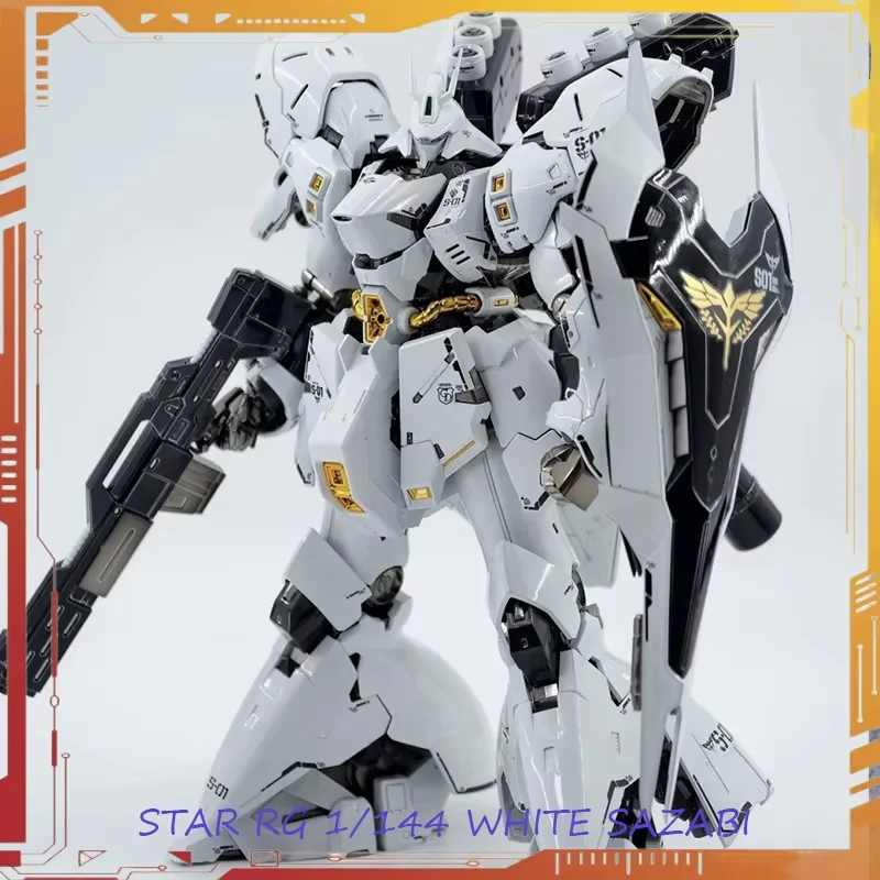 HG Sazabi White Version 本体 Bandai Star White Sazabi 1/144 Action Figure