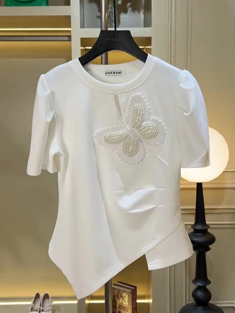

Casual Chic Design Short Sleeve T-Shirt Women's plus Size Summer Top Korean Style Commute Fashion All Body Types