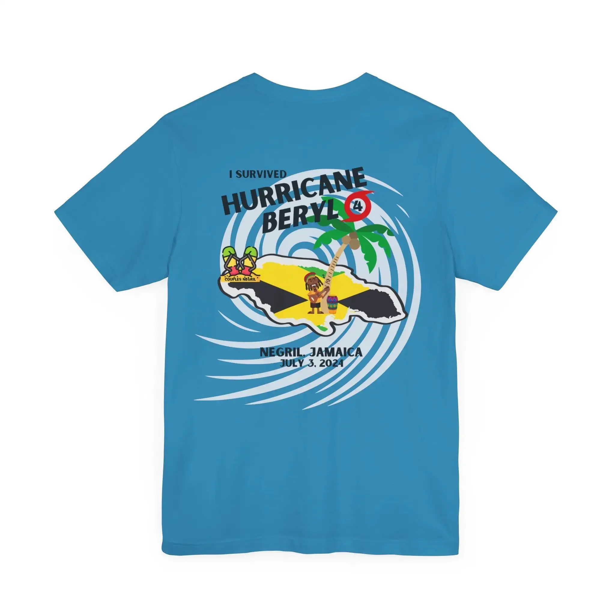 Hurricane Beryl T Shirt Jamaica Vacation Apparel Survived Inspirational Summer Island Clothing Negril Couples Outfit