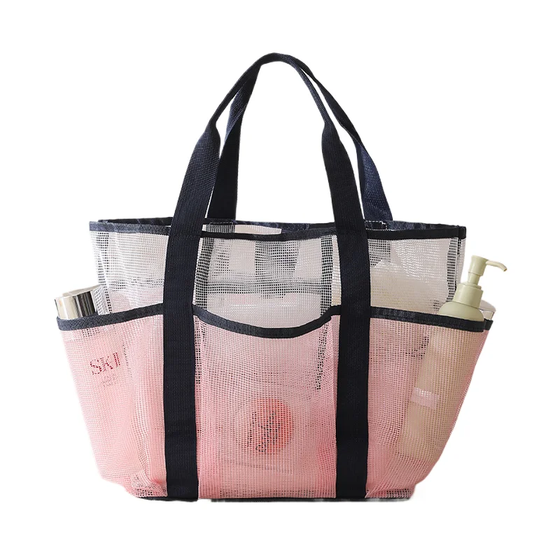 

Large-capacity mesh swimming bag, double-layer beach bag, fitness toiletry bag, hand-held compartmentalized quick-drying bag,
