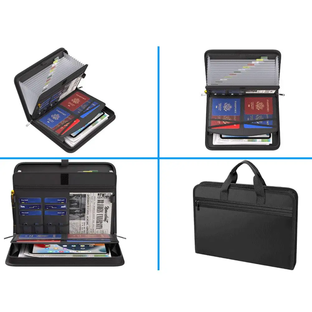 

Important Document Organizer Folio Accordion File Organizer Expanding File Folder With Zipper Labels For Business Office H0T3