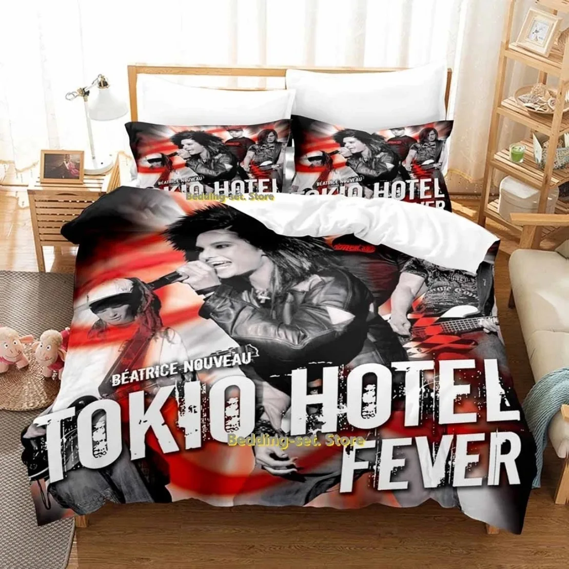 Tokio Hotel Bedding Set 3D Printing Rock Band Comforter Cover for Kids Adult Bedding Sets Single Twin Queen King Size