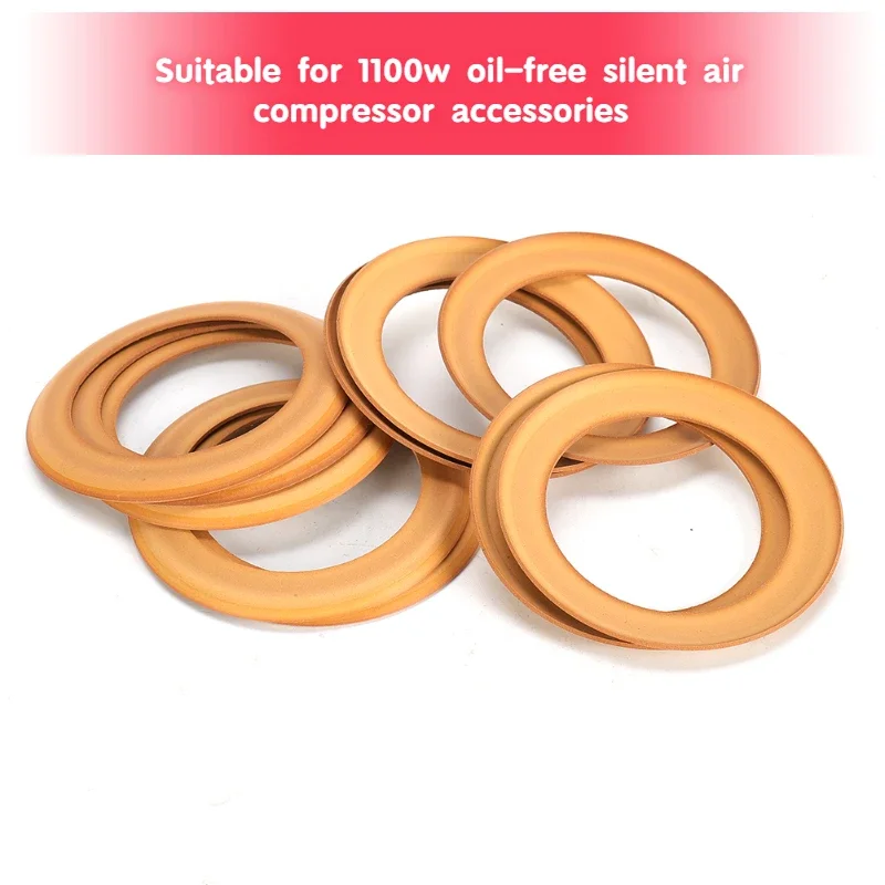 Suitable for 1100w Oil-free Silent Air Compressor Accessories 48 X 68 X 1.0 Mm, 10 Pieces Pump Piston Ring Rubber Insulation