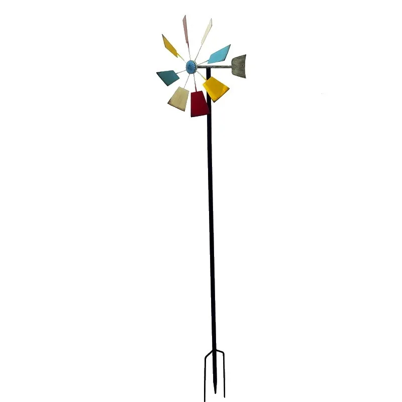 

Outdoor Wrought Iron Colored Windmills, Courtyard Gardens Balconies Landscape Props Windmills Swaying with The Wind Metal Crafts