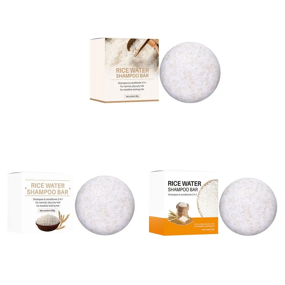 Organic Rice Shampoo Soap Bar Oil Free Conditioning Soap Rice Water Protein Nourishing Anti-loss Hair Soap Soap Bar image 6