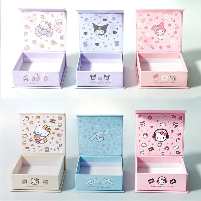 Kawaii Dustproof Storage Box Cute Cartoon Portable Desktop Organizing Storage Box Travel Women Supplies Student Gift Wholesale