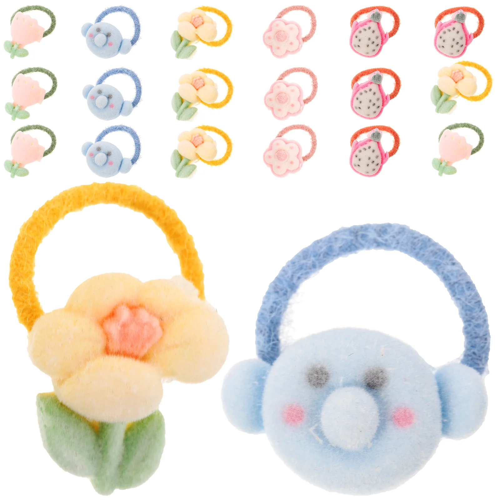 

Elastic Hair Tie Ponytail Holders Rope Daisy Ties Clips for Girls 8-12 Accessories