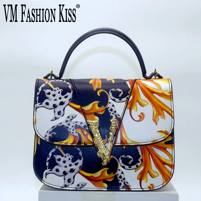 VM FASHION KISS 2024 nowe w kwiatki Print damska torebka wielokomorowa torba Crossbody super torba z rączką luksusowy Design torba na ramię