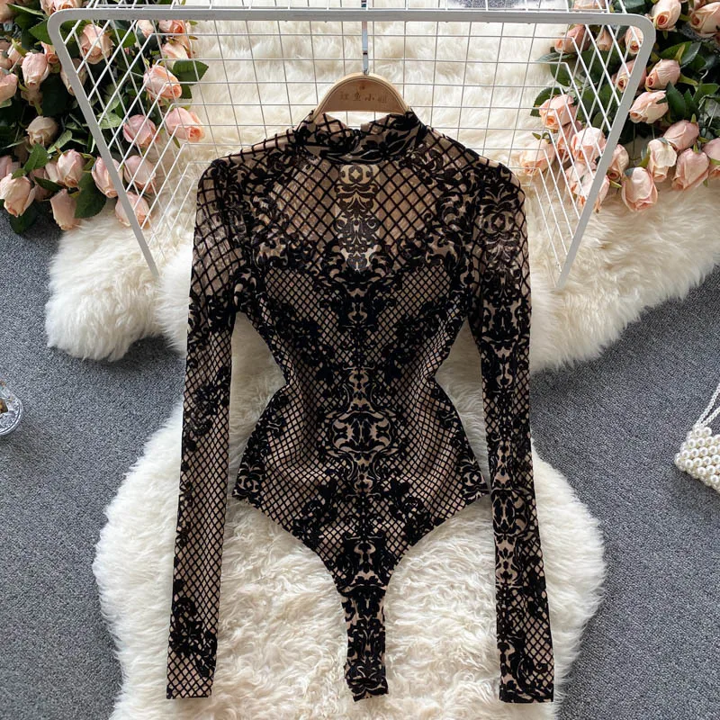 

Bodysuits Women Sexy Jumpsuits Lace Floral Rompers Y2k Streetwear Bodycon Playsuits Party Club Elegant Splice Overalls 2025