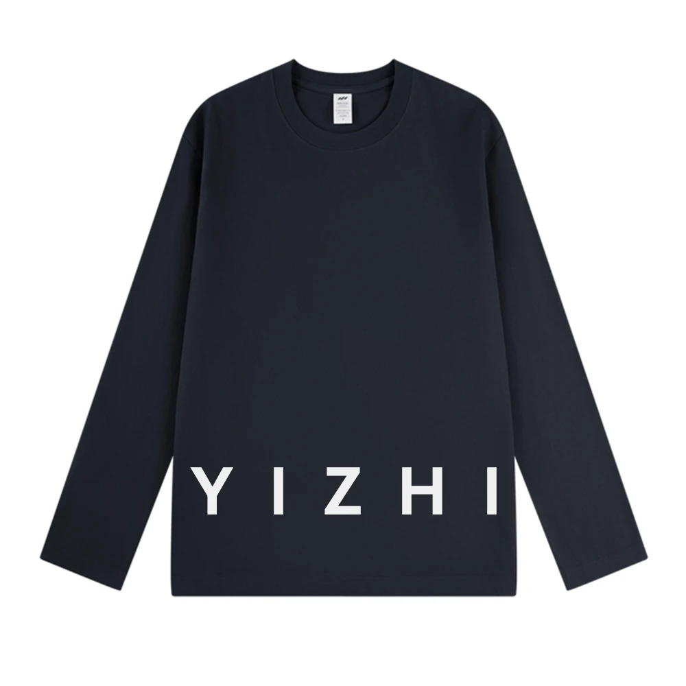 100% Cotton Round Neck Solid Color Bottoming Shirt 2025 New Long Sleeve T-shirt Men's Thin Comfortable Underwear Men Casual Top