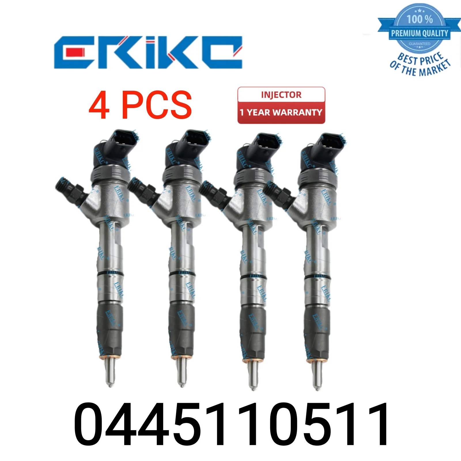 4 PCS 0445110511 Auto Fuel Injector 0 445 110 511 Common Rail Injectors 0445 110 511 Standard Fuel Injector fit for Futian Iveco