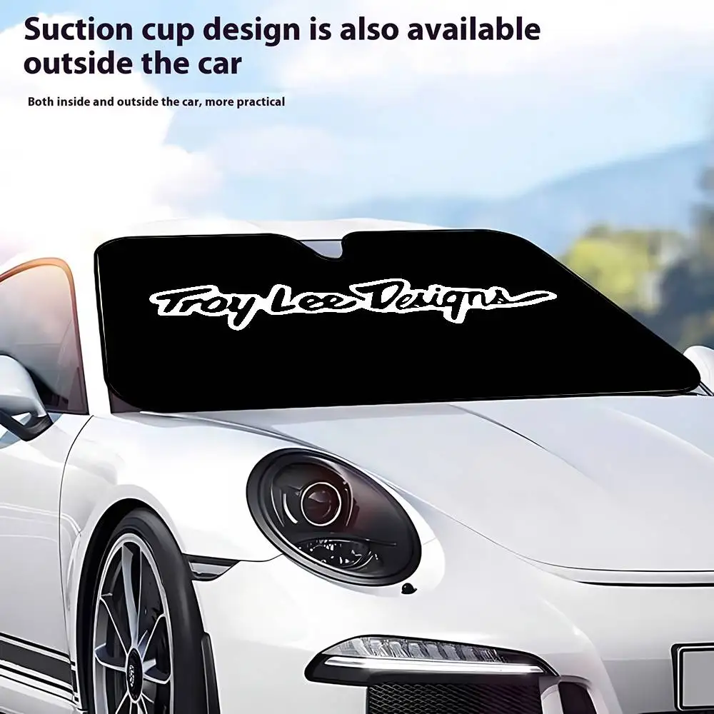 T-Troy Lee D-Design غطاء زجاج السيارة الأمامي للحماية من الأشعة فوق البنفسجية ملحقات حاجب السيارات للسيارات #4