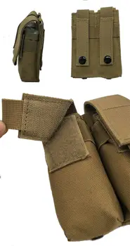 Molle 9毫米雙管手槍彈匣包彈匣套戶外狩獵配件手電筒套EDC工具腰包背心包 8 最佳銷售 彈匣架 - №6