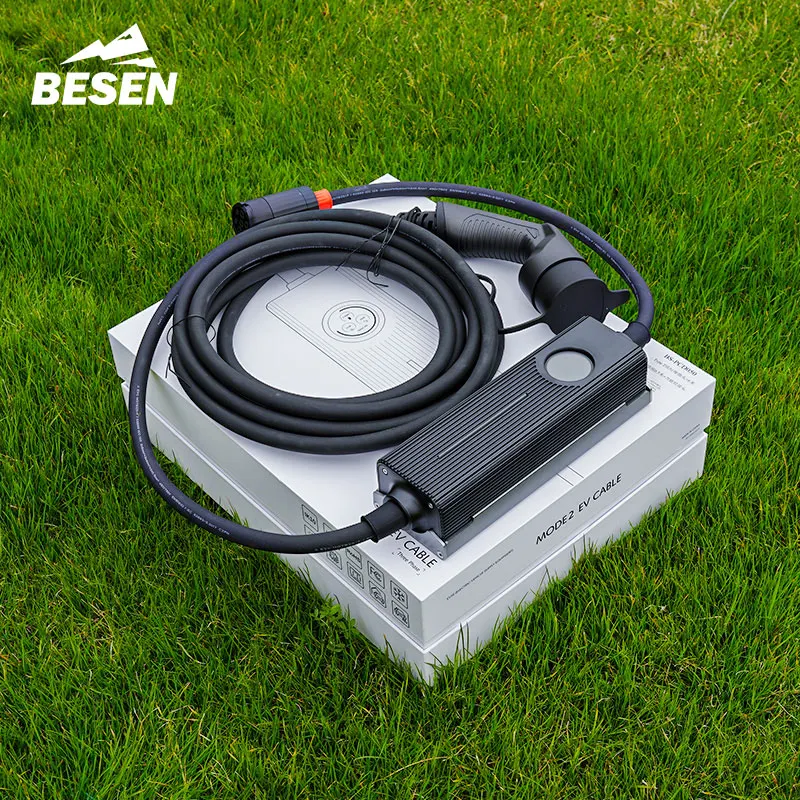 BESEN IP66 16kW ESTAÇÕES DE CARREGAMENTO PORTÁTIL CARREGADOR EV de 32 Amp com TELA DE TOQUE LCD